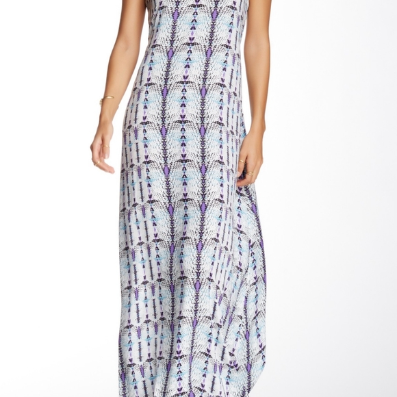 EUC Tart Maxi Blue Purple Snake Print Maxi - Picture 2 of 6